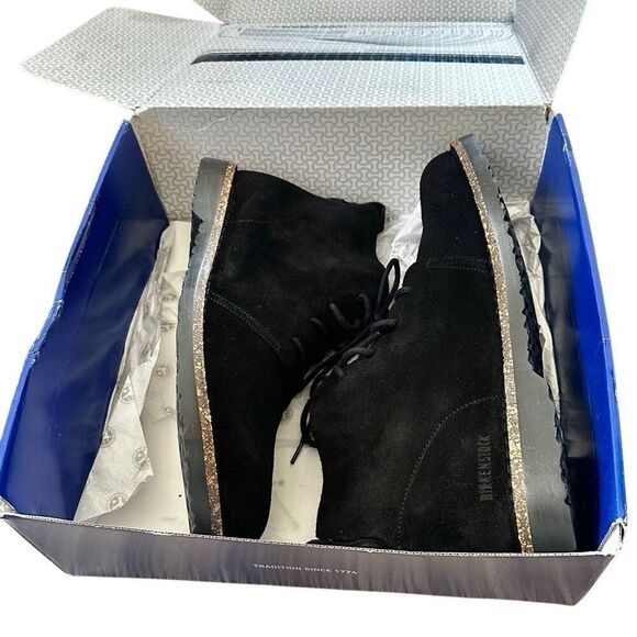 Birkenstock Uppsala Mid Suede Leather Boots Men’s 12 Black NIB main image 5